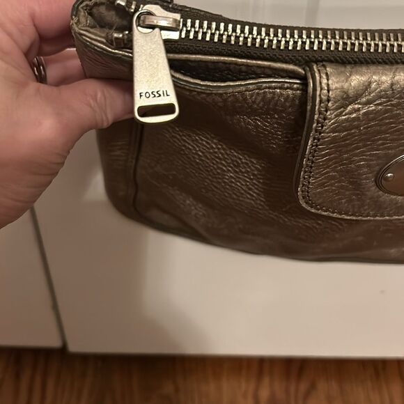 Fossil marlow leather crossbody metallic gold - Picture 4 of 8